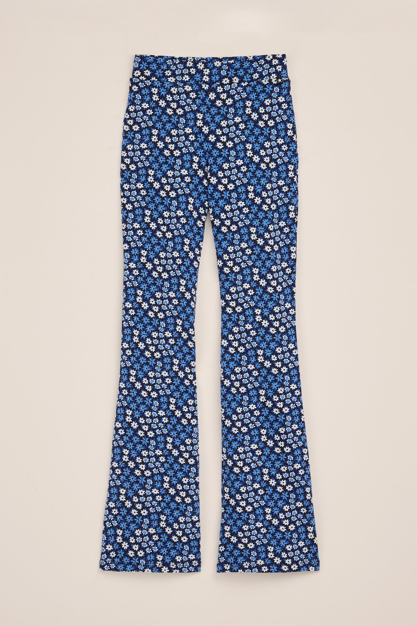 Meisjes flared legging met dessin WE Fashion Blauw