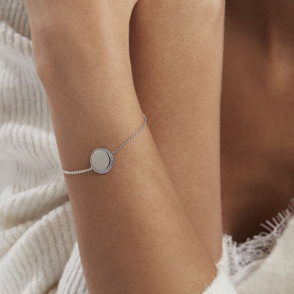 Bracelet Argent Blanc Amika Oxydes De Zirconium