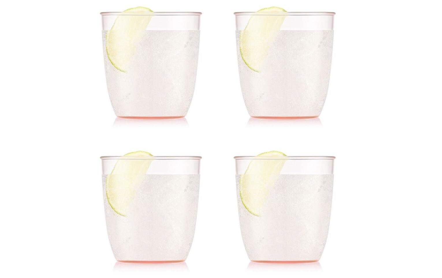 Outdoor-Becher Kvadrant 200 ml, Rosa, 4 StückTrinkbecher Set