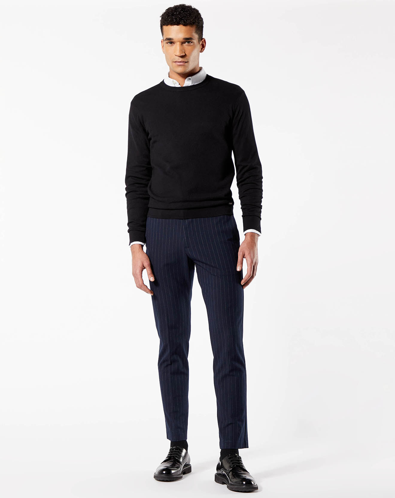Dockers Pantalon Smart 360 Flex Trouser Slim Fit à rayures bleu foncé