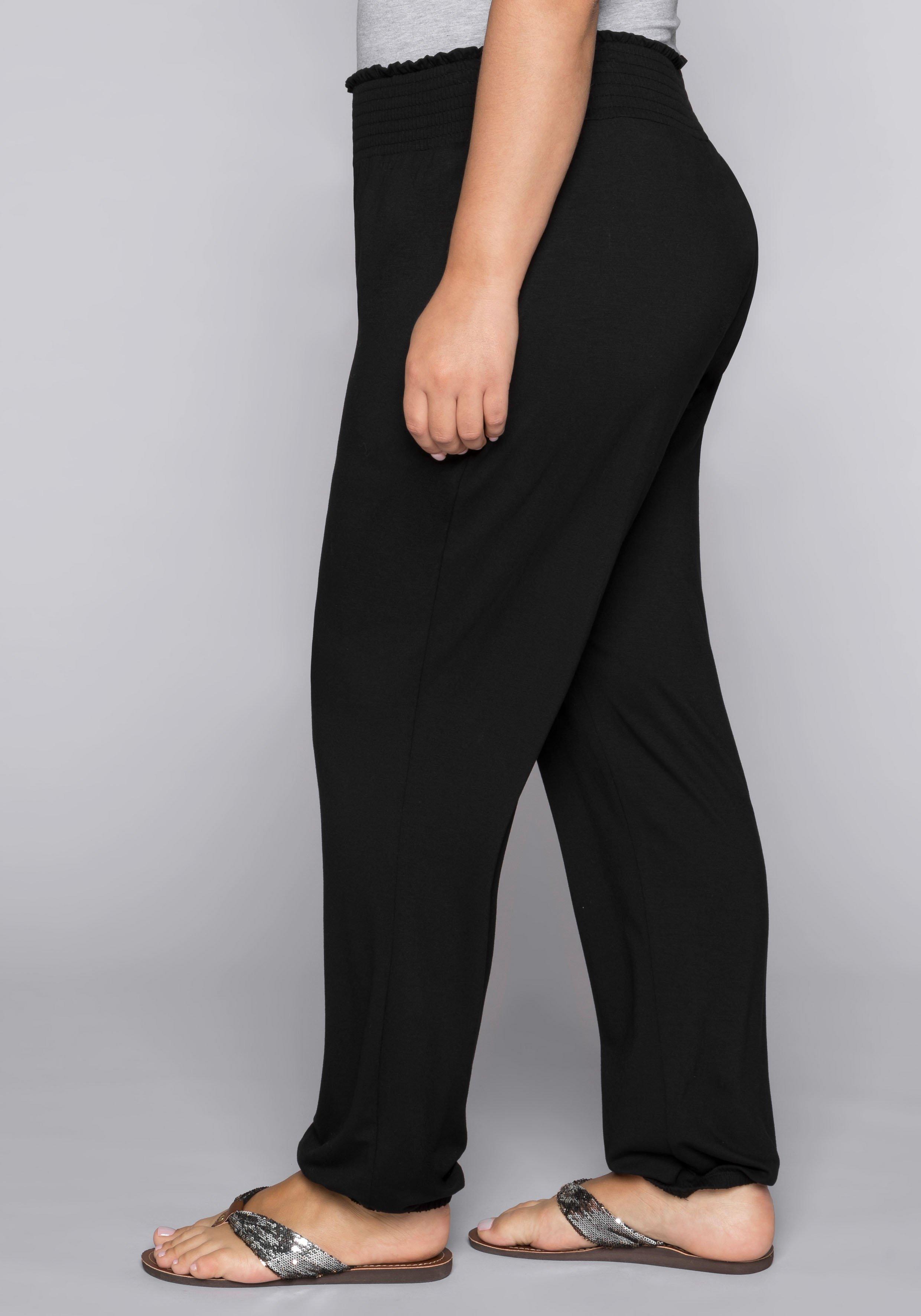 Jerseyhose mit breitem Smokbund