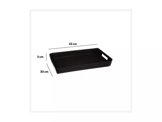 Plateau en Mélamine 45 x 30 cm Noir charbon