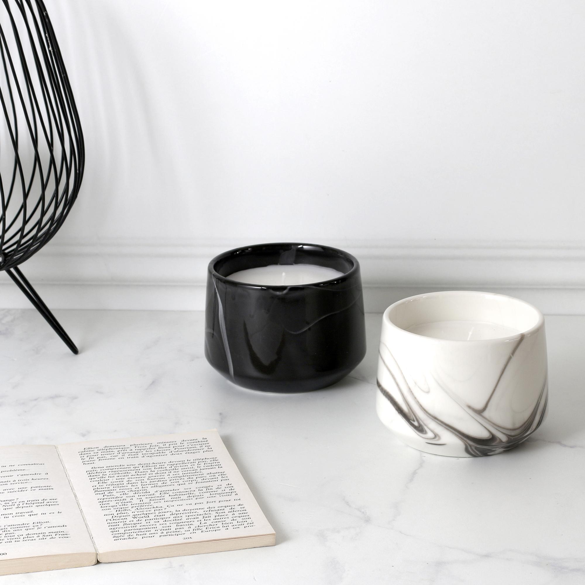 BOUGIE PARFUMEE MARBREE H9.5CM