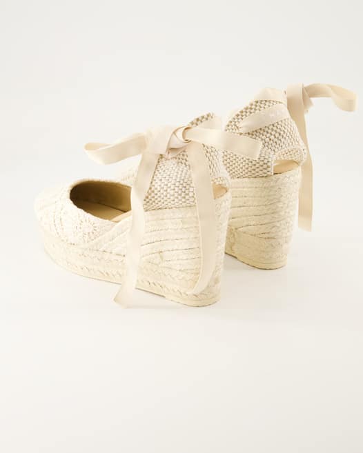 Manebi Yucatan Wedges in Beige