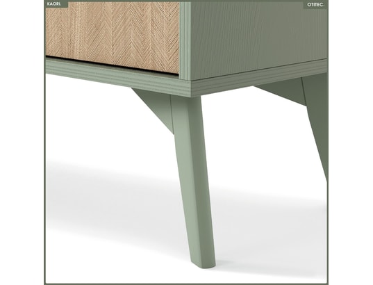 OTITEC - Commode - l.106 x h.80 x p.38 cm - 3 tiroirs - kaori - eucal...