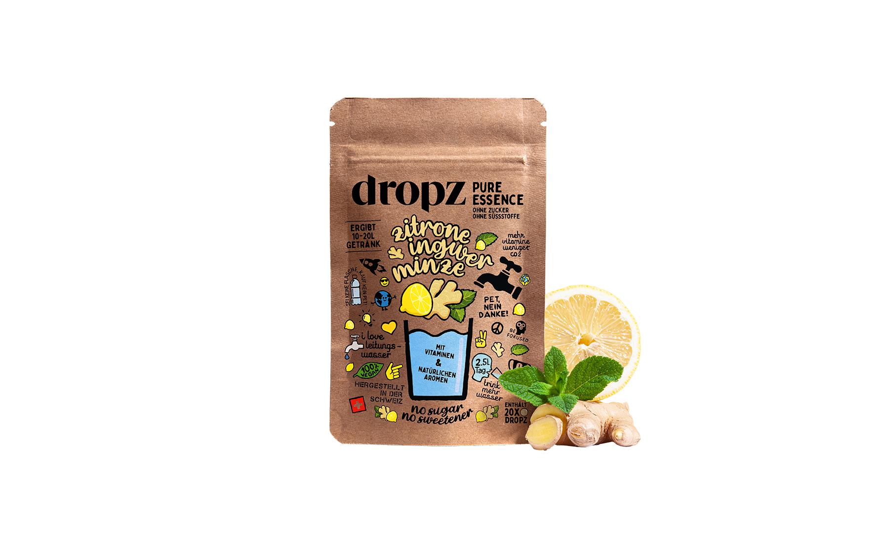 Pure Essence – Zitrone Ingwer Minze 1 Beutel à 20 StückDas spritzige Erfrischungsgetränk für unterwegs
