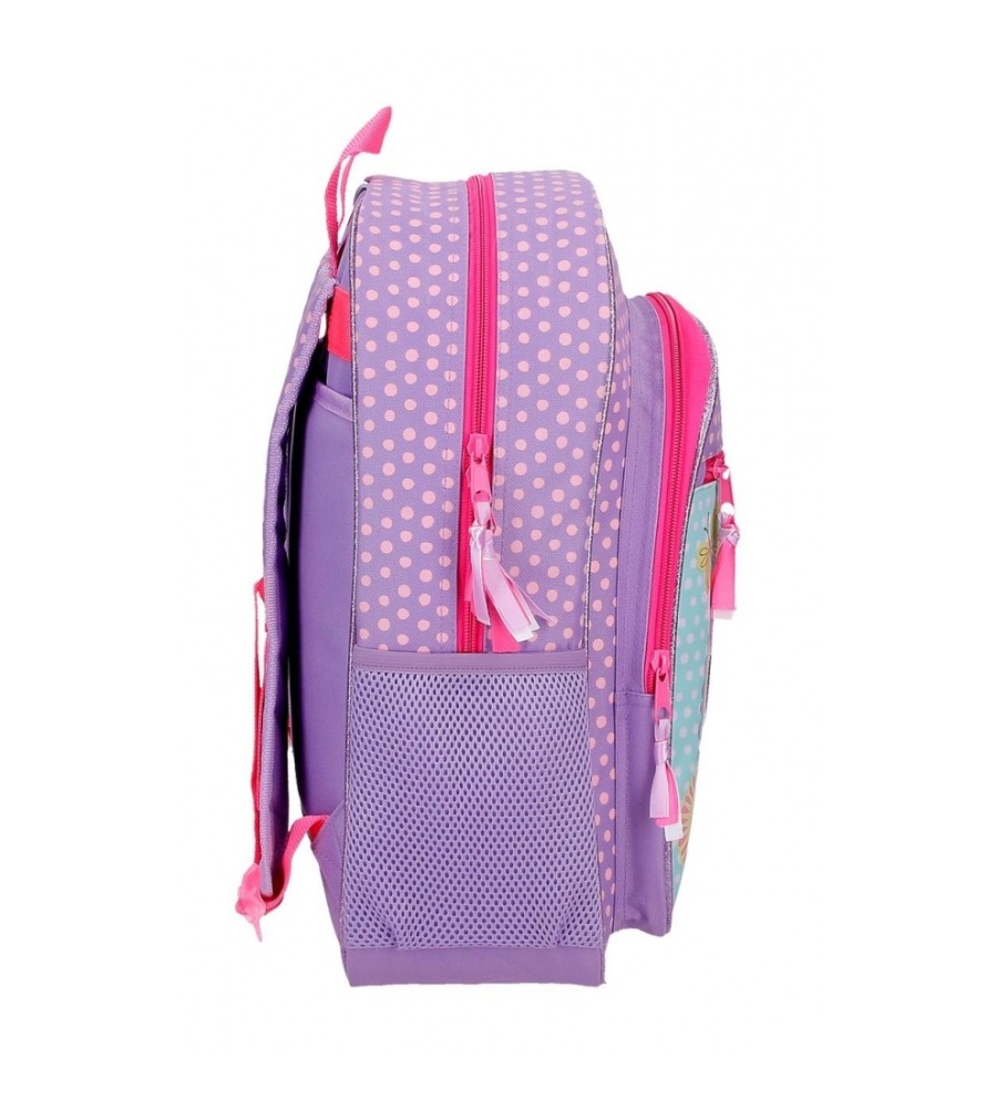 Disney Mochila escolar Minnie hoje é meu dia adaptável a carro 40 cm lila