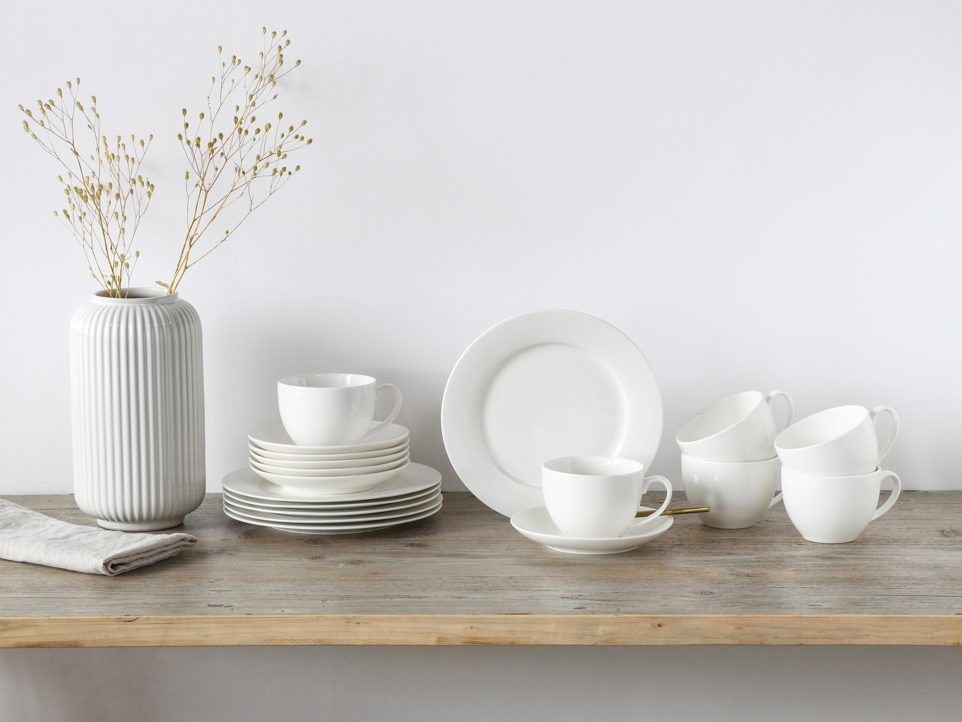 CreaTable Kaffeeservice FLEUR ROYAL 18-teilig creme weiß