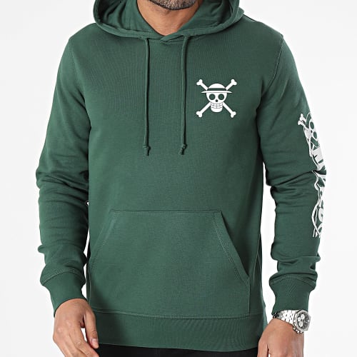 Sweat Capuche Mugiwara Colors Vert Blanc
