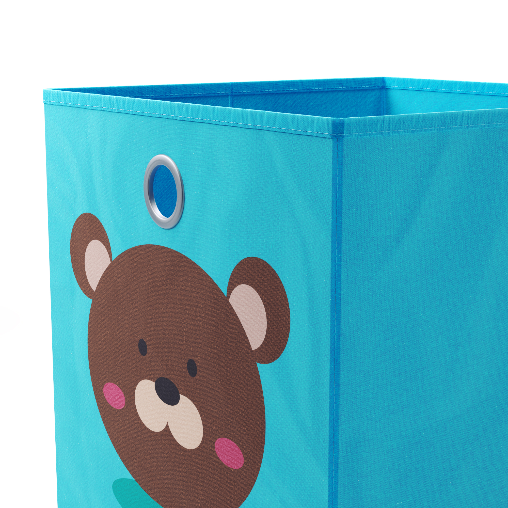Aufbewahrungsbox Bär 33 x 33 cm 2er Set blau