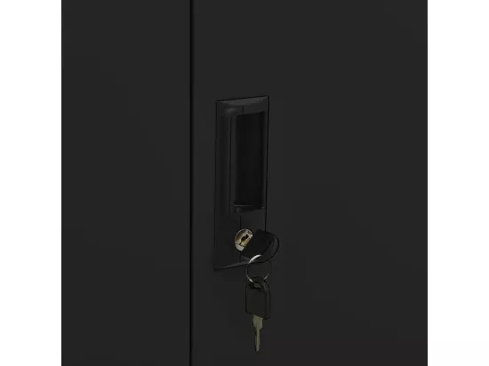 Armoire de bureau Noir 90x40x102 Acier