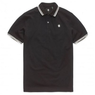 Polo à manches courtes homme Dunda Slim Stripe NOIR G-STAR