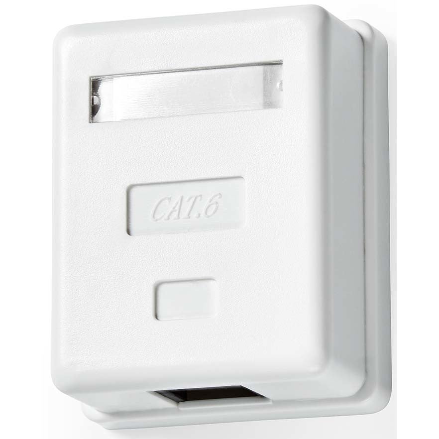 Nedis CCGB89100WT wanddoos opbouw - 1 Port - U/UTP CAT6 wit