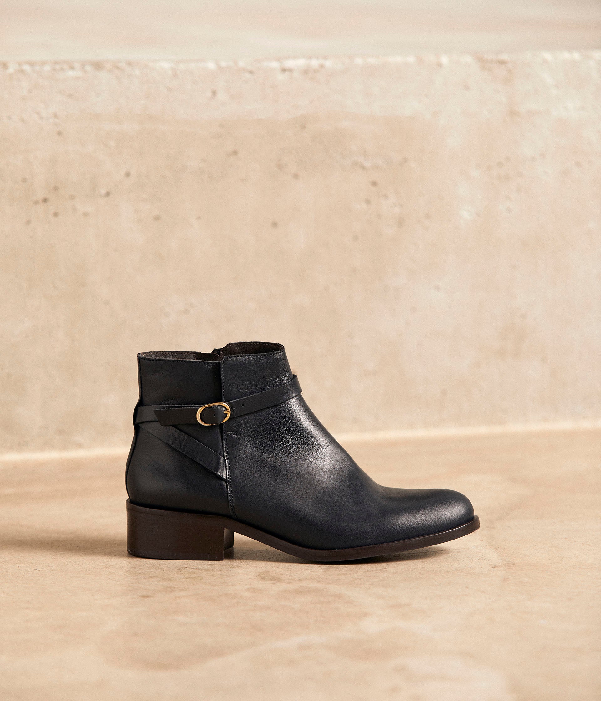 Boots cuir marine Arista