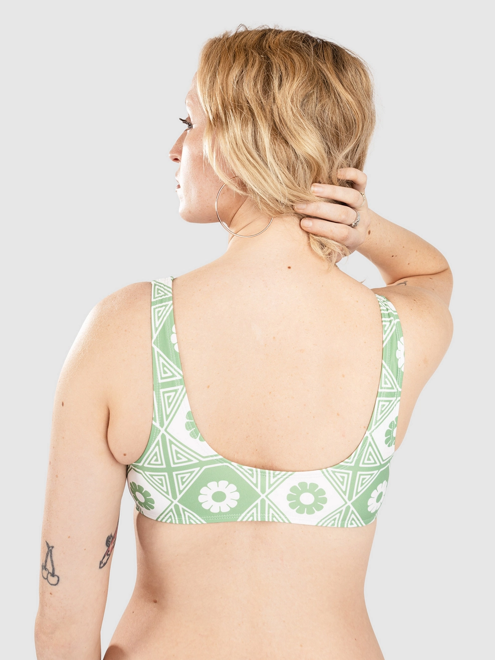Hurley Mikonos Crop Bikini Top mineral green