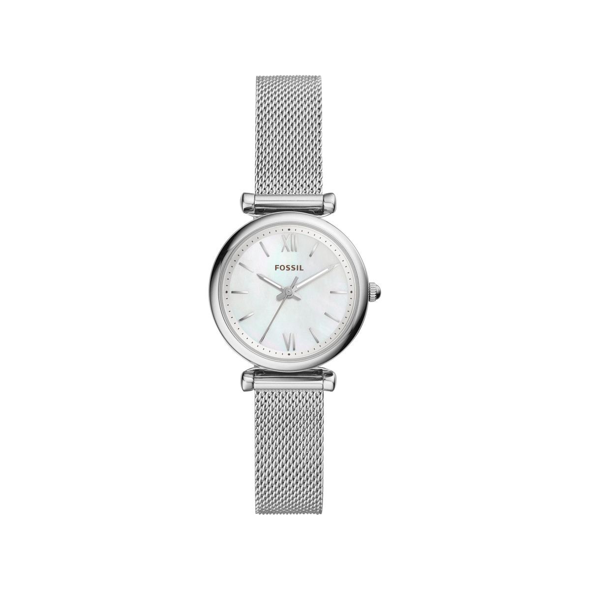 Montre Fossil femme acier chromé milanais