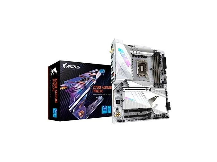 [OUTLET] - Gigabyte Z790 AORUS PRO X - Bundkort - ATX - LGA1700 sokkel - Z790 Chipset - USB 3.2 Gen 1, USB 3.2 Gen 2, USB-C 3.2 Gen2, USB-C 3.2 Gen 2x2 - 5 Gigabit Ethernet, Bluetooth, Wi-Fi 7 - onboard grafik (CPU påkrævet) - HD Audio (8-kanaler)