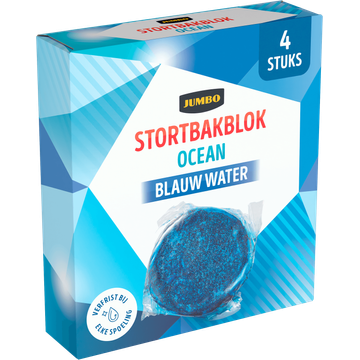 Jumbo Stortbakblok Ocean Blauw Water 4 x 50 g