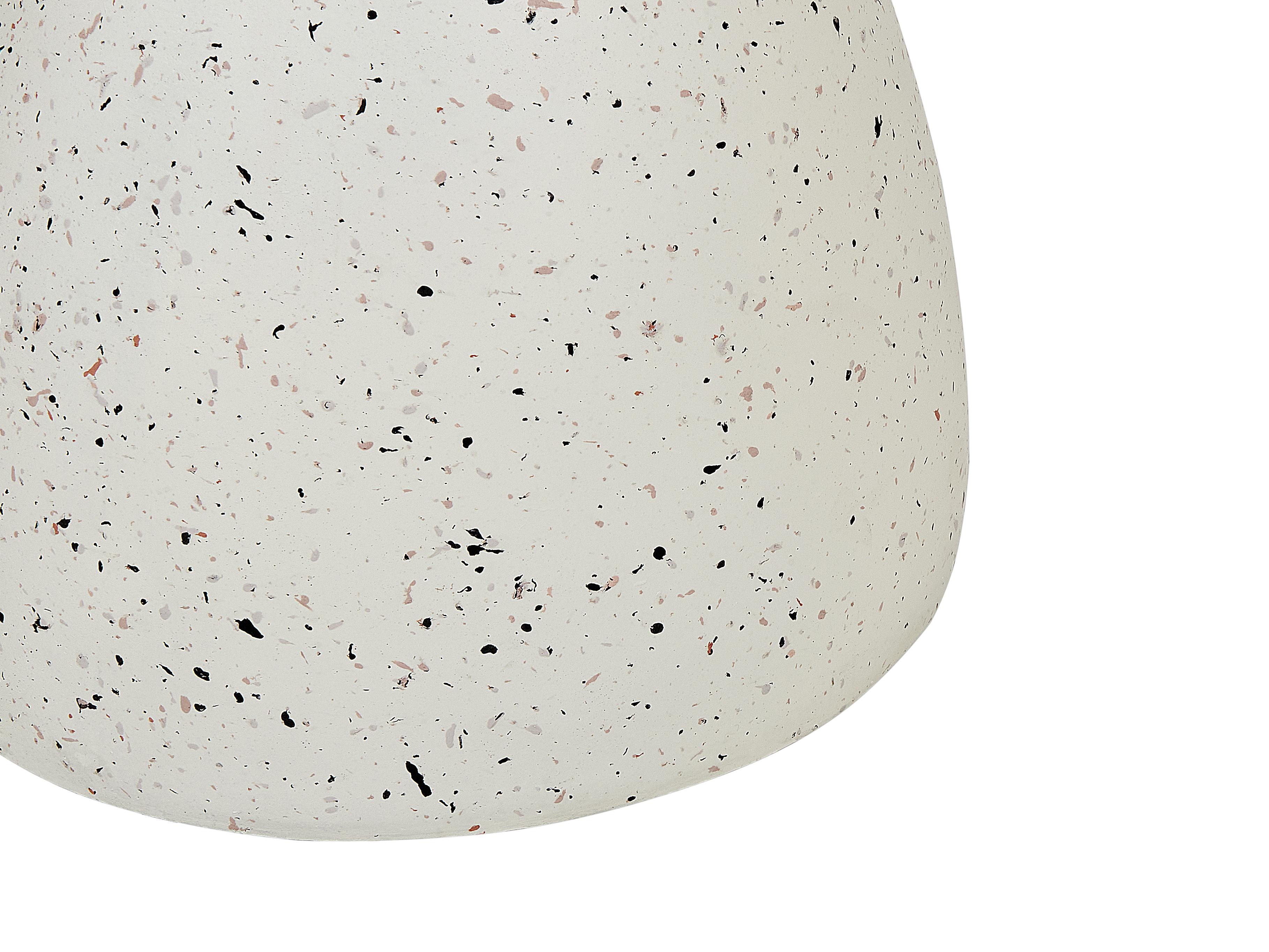 Bijzettafel CAFFI 50 cm 50 cm Wit terrazzo