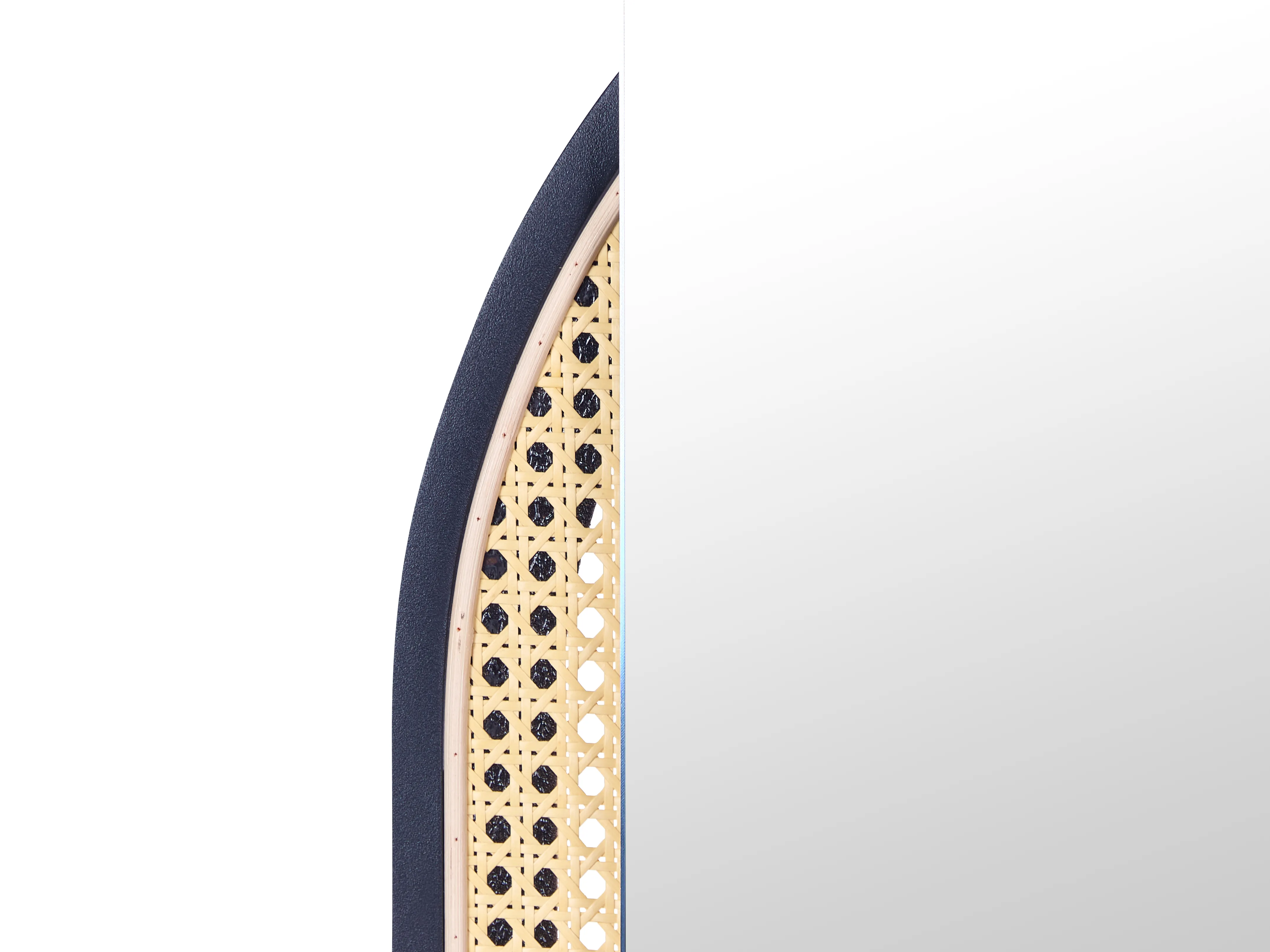 Wandspiegel NEVERS 53 cm 143 cm PE rotan Natuurlijk