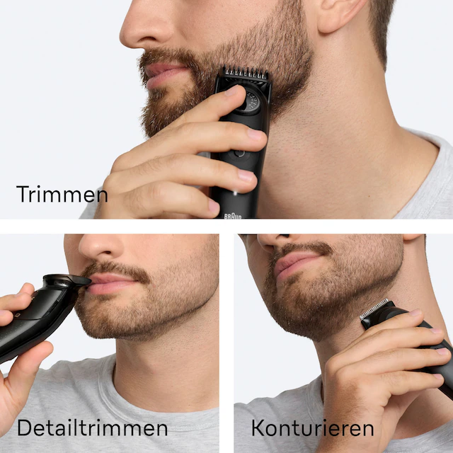 Braun Haarschneider »Barttrimmer BT5520« ultrascharfe Klinge, 120 Min Akkulaufzeit, 40 Längeneinstellungen