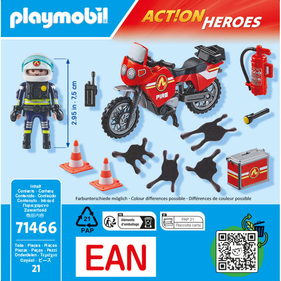 PLAYMOBIL Action Heroes brandweer op de plaats van het ongeval 71466