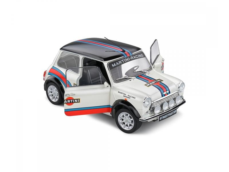 Solido Sportwagen Mini Cooper Martini Evo, 1:18 Detailgetreues Modellauto für Sammler im Massstab 1:18