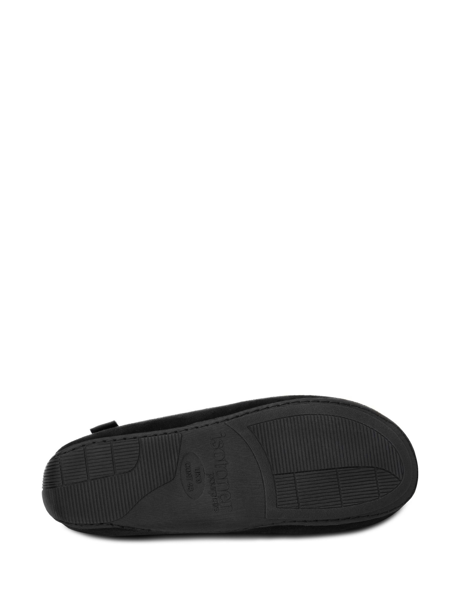 Zwart - Totes - Isotoner - Modieuze moccasinpantoffels met vierkant patroon voor heren