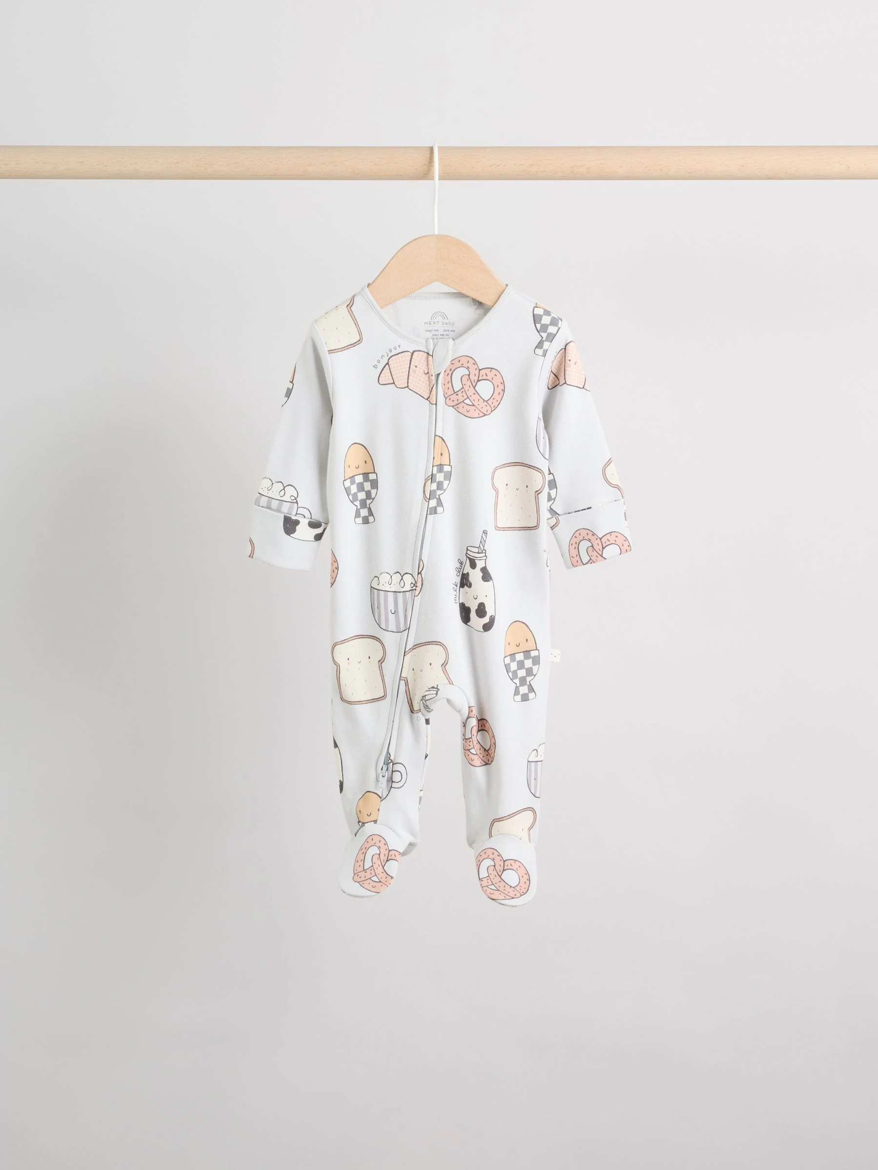 Mineraalkleurig - 4 Pack Baby-pyjama's met tweewegrits (0mnd -2jr)
