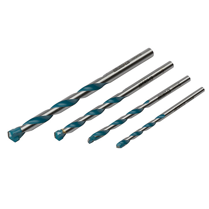 Foret Erbauer ERBPTA-4MP pour maçonnerie, métal, plastique et bois, 4 pièces
