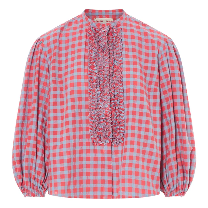 Laurence Bras Blouse Maguette Carreaux | Rouge