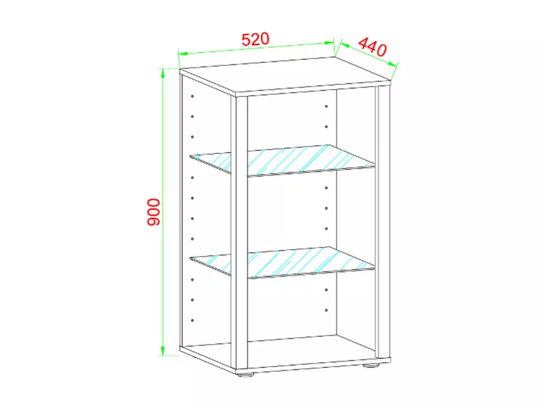 Bois Verre Vitrine Glasol XL