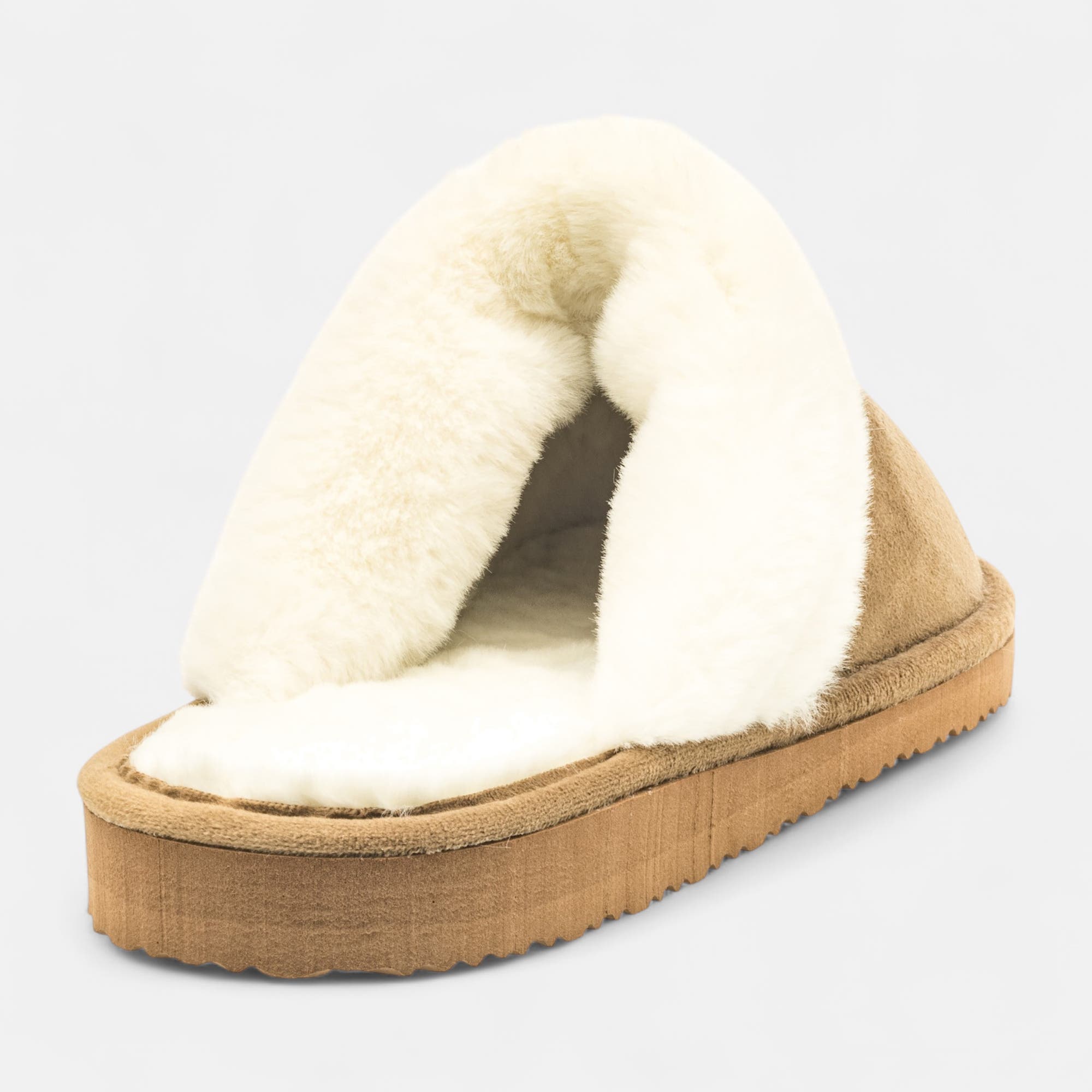 Pantoufles mules Femme taupe