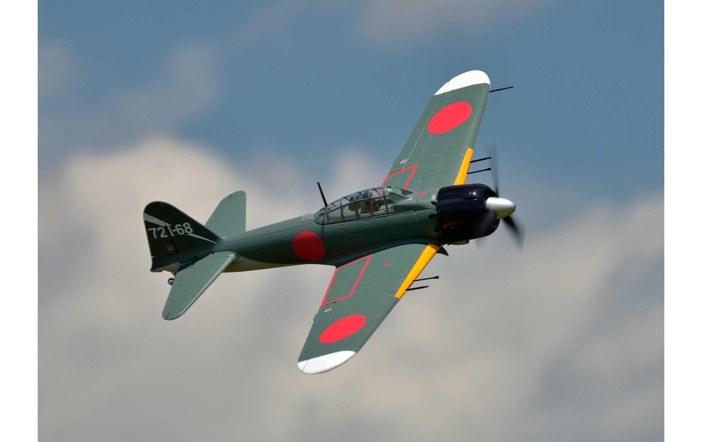 Warbird Mitsubishi Zero A6M5 1100 mm PNP<br>Japanischer Warbird mit elektrischem Einziehfahrwerk