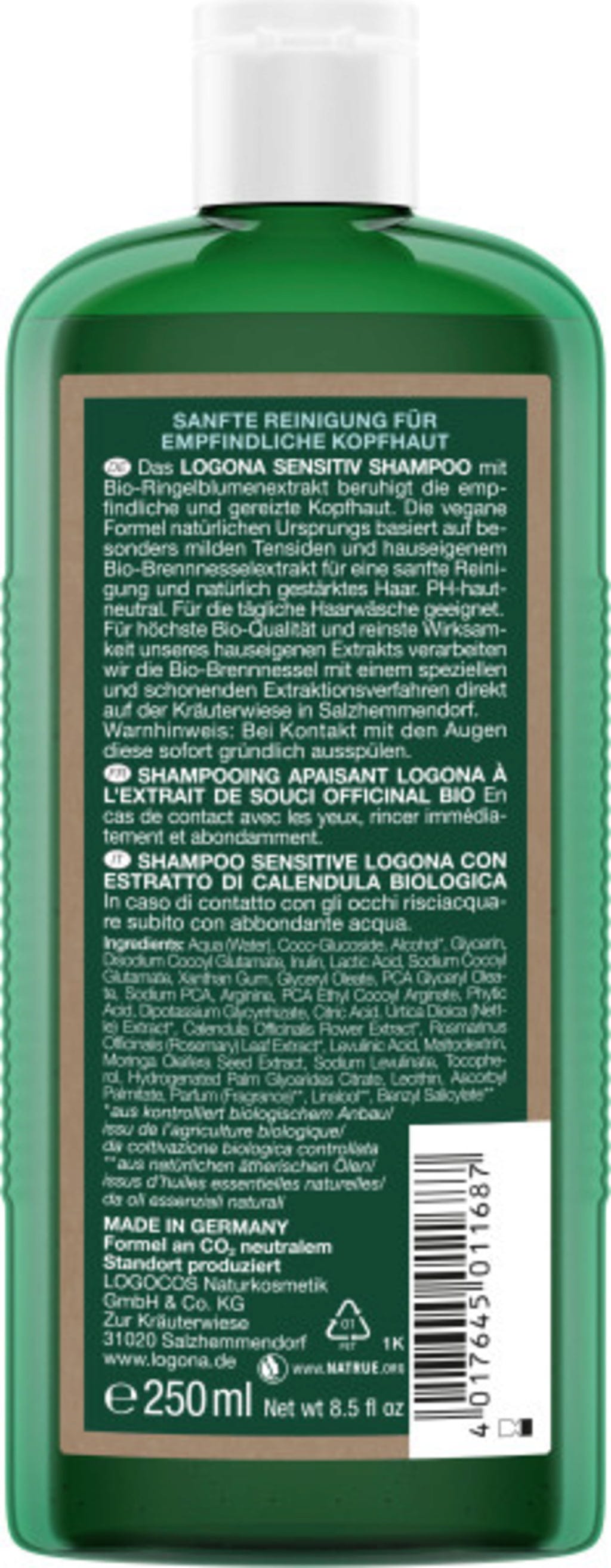 LOGONA  Sensitiv Shampoo, 250 ml