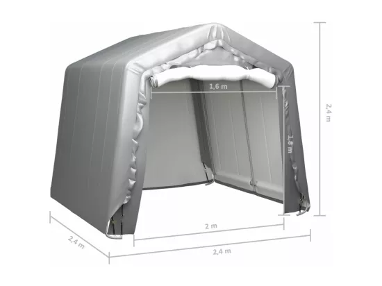 Tente de rangement 240x240 cm Acier Gris