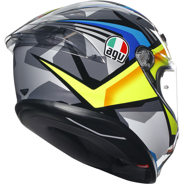 AGV - Casque K6 S Joan Jaune / Bleu / Gris / Noir
