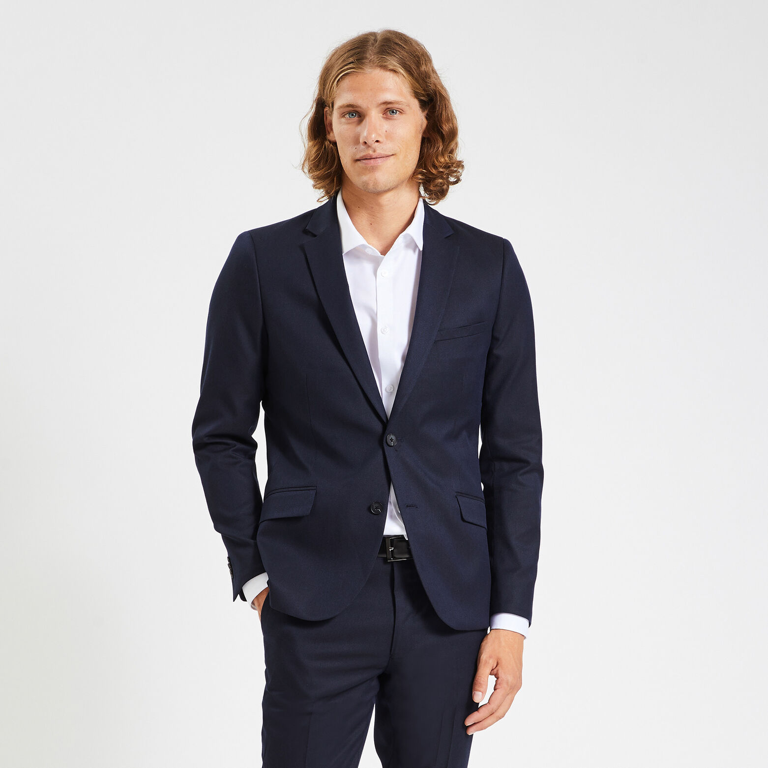 Veste de costume slim Bleu foncé