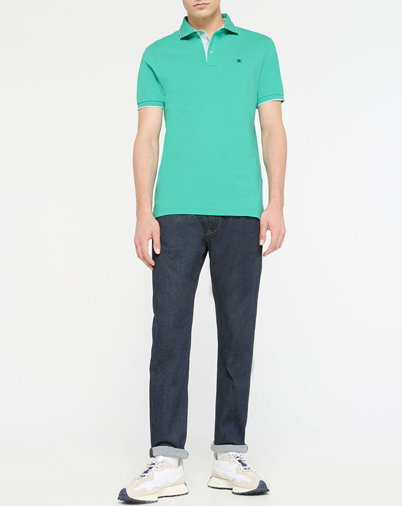 Hackett London Polo Slim Fit vert moyen