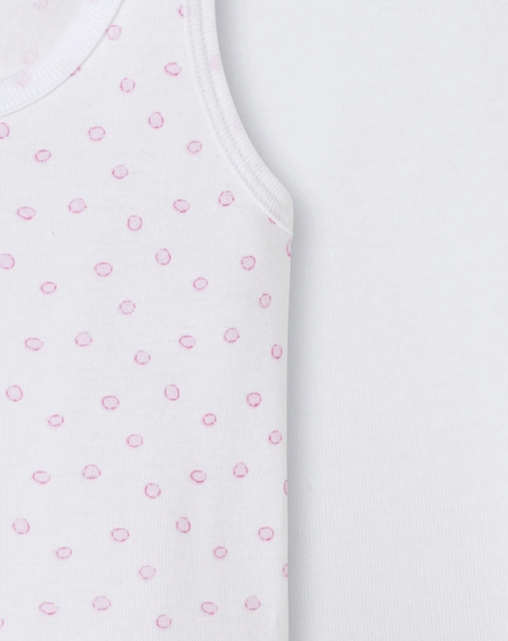 Unterhemd FINE DOTTY 2er-Pack in weiß/rosa