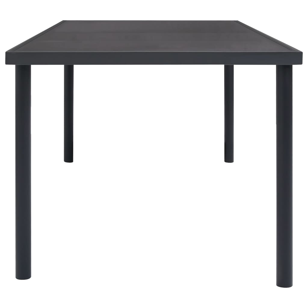 Mobilier de salle à manger d'extérieur 7 pièces acier