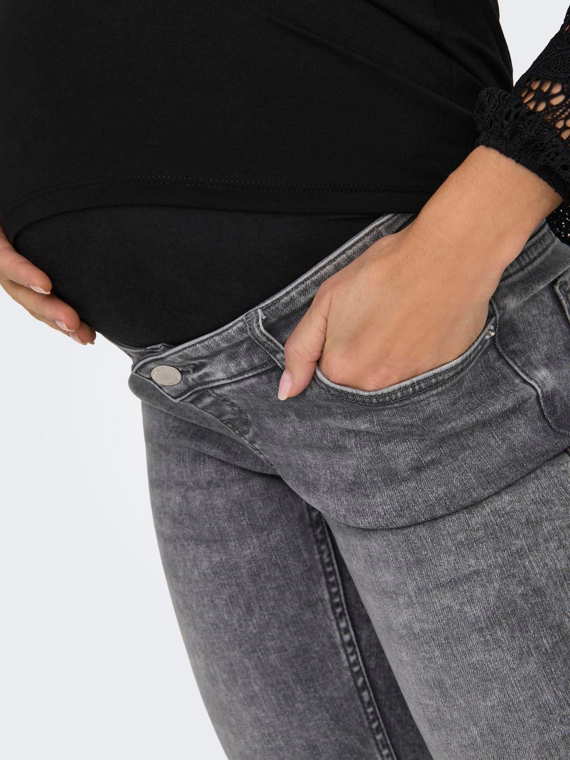 OLMBELLY Skinny Fit Jeans Light Grey Denim