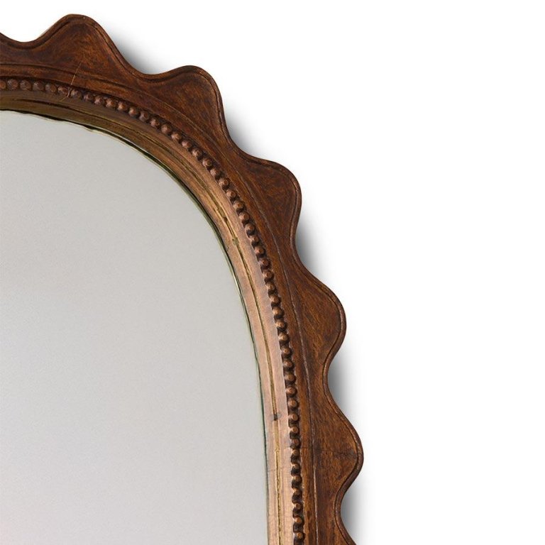 HKliving Wooden Ripple spiegel