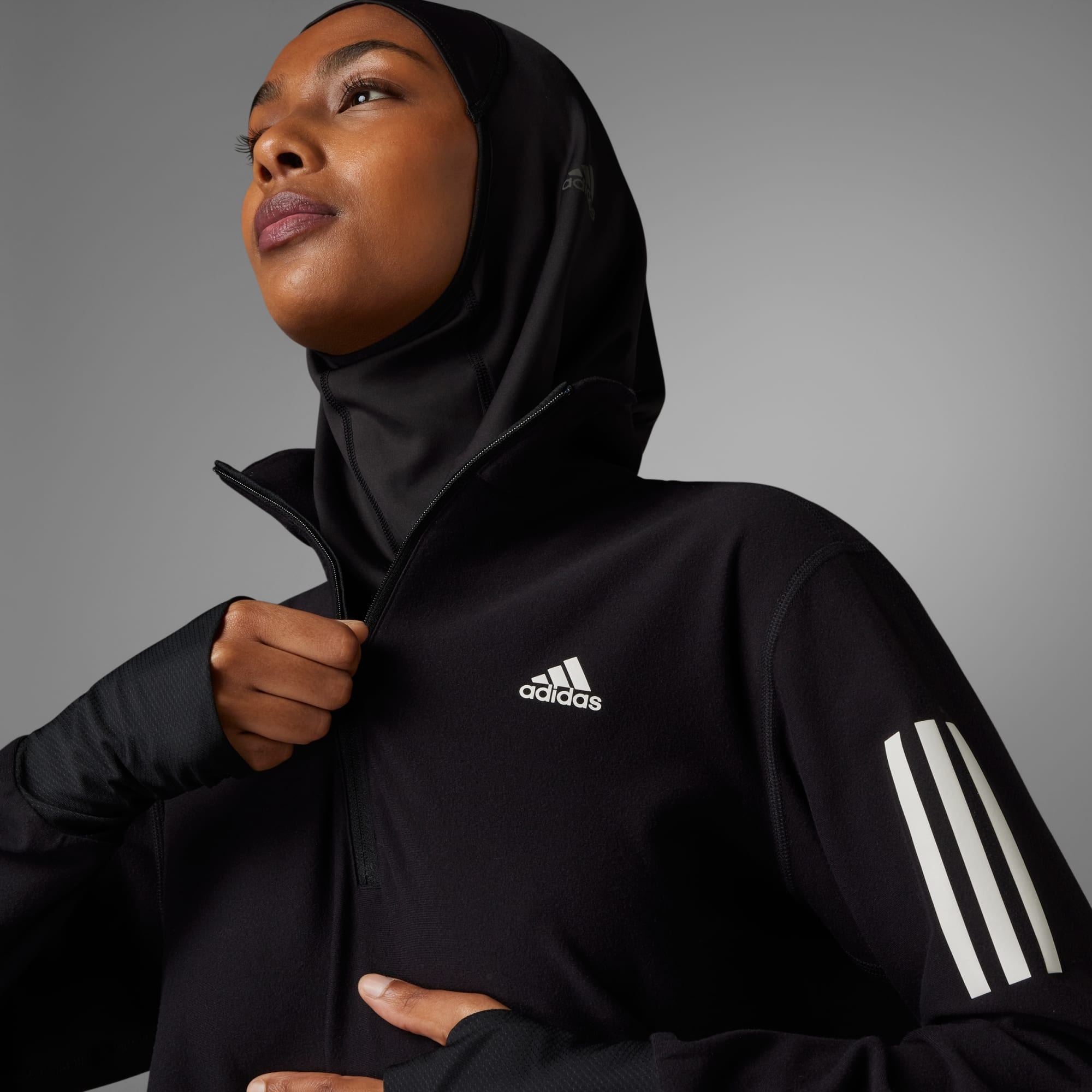 Own The Run 1/2 Zip Dame Black