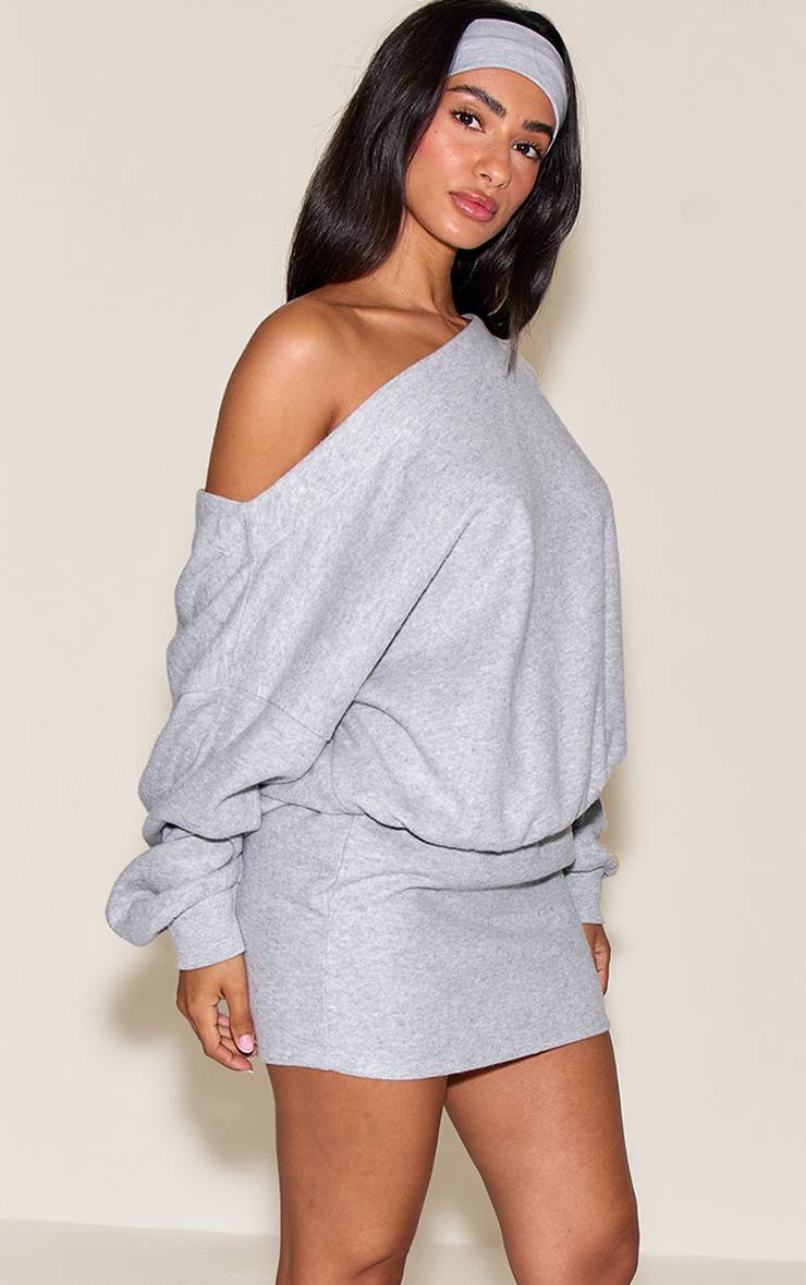 Gris Mini-jupe Côtelée Ajustée Petite