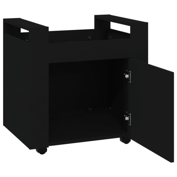 vidaXL Tralle til skrivebord svart 60x45x60 cm konstruert tre