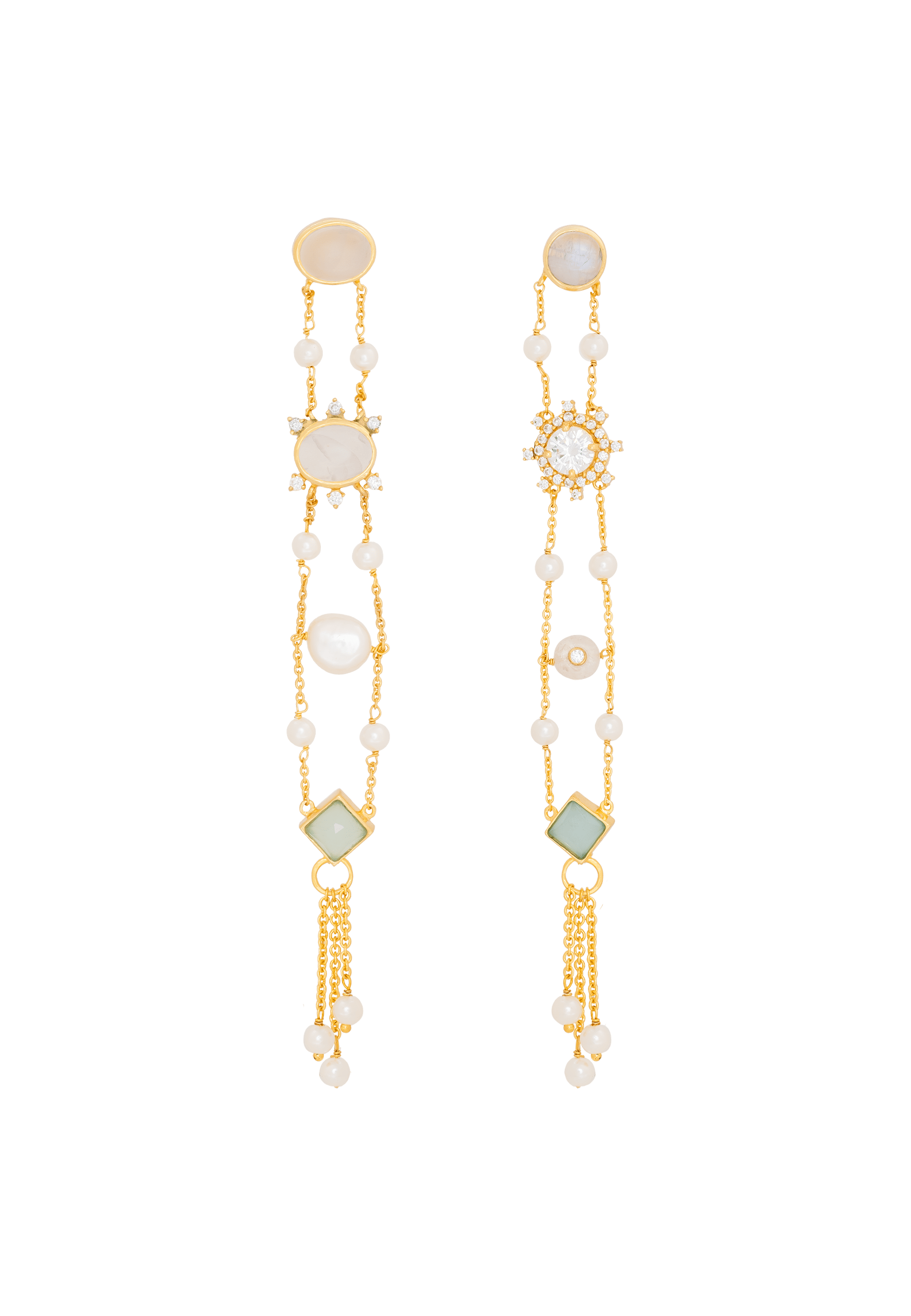 Boucles d'oreilles galatea blanc | Bleu