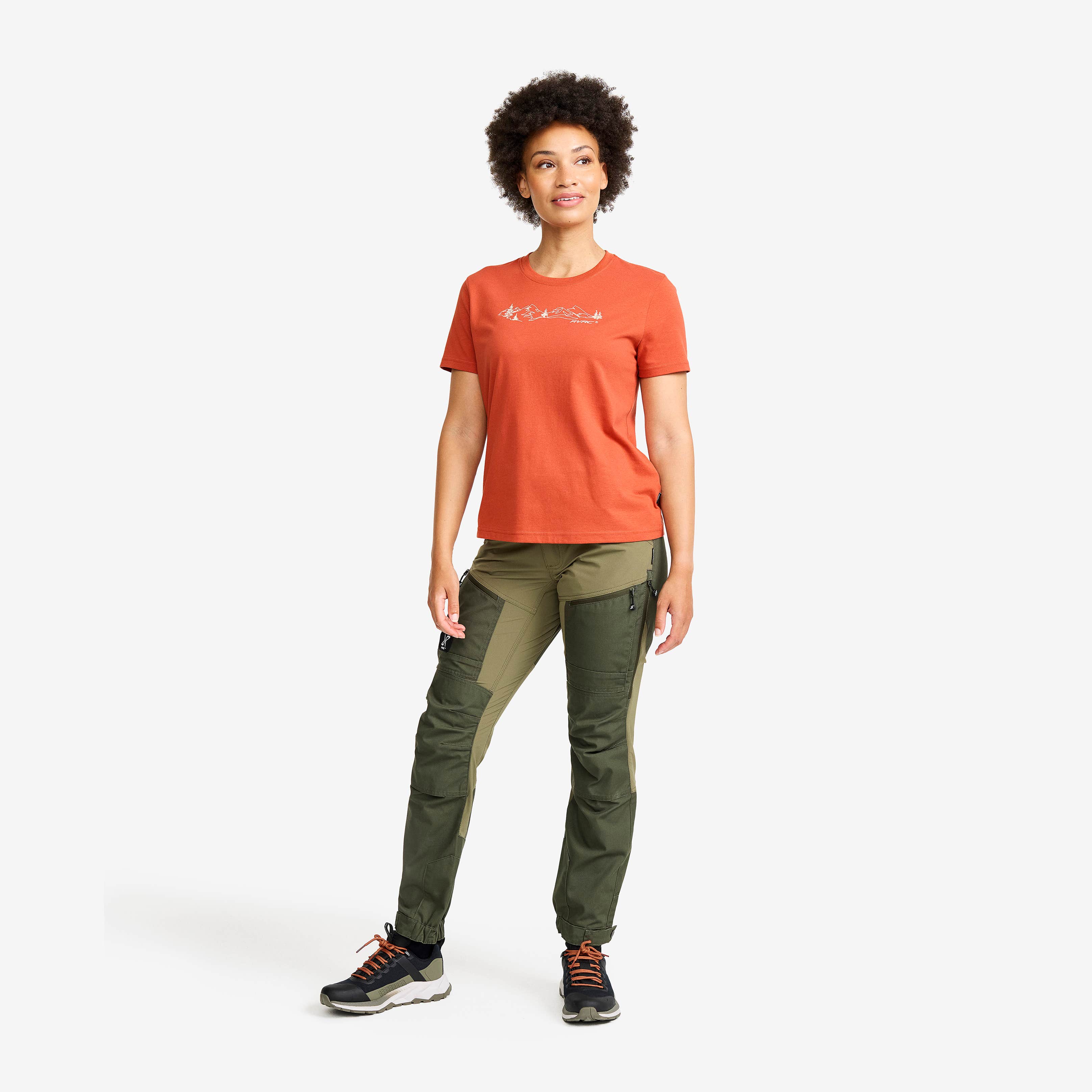 Easy Graphic Forest Lines T-shirt Dame Bruschetta