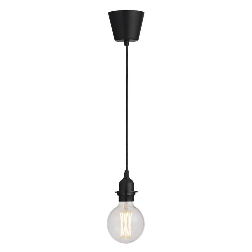Pendel Basic E27 - zwart - 100 cm