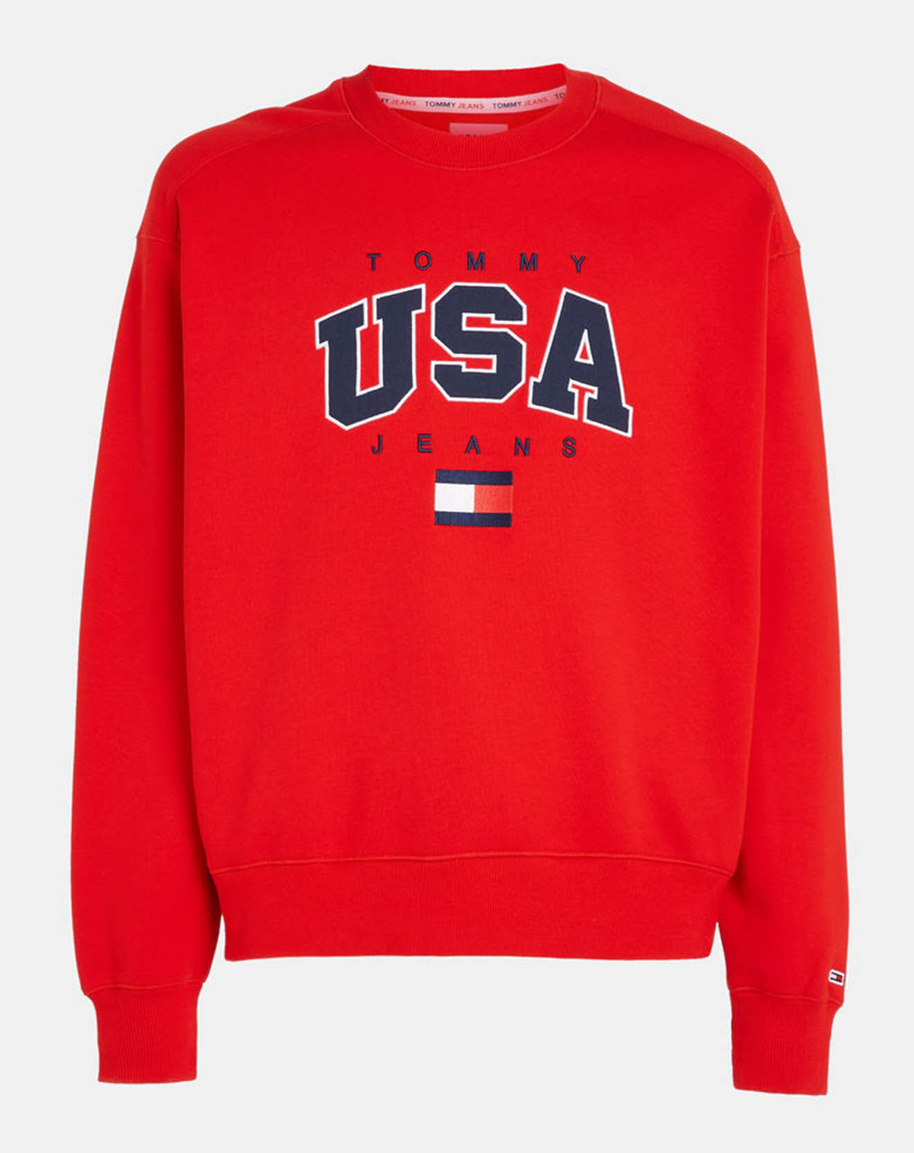 Tommy Jeans Sweat Boxy Modern Sport USA rouge